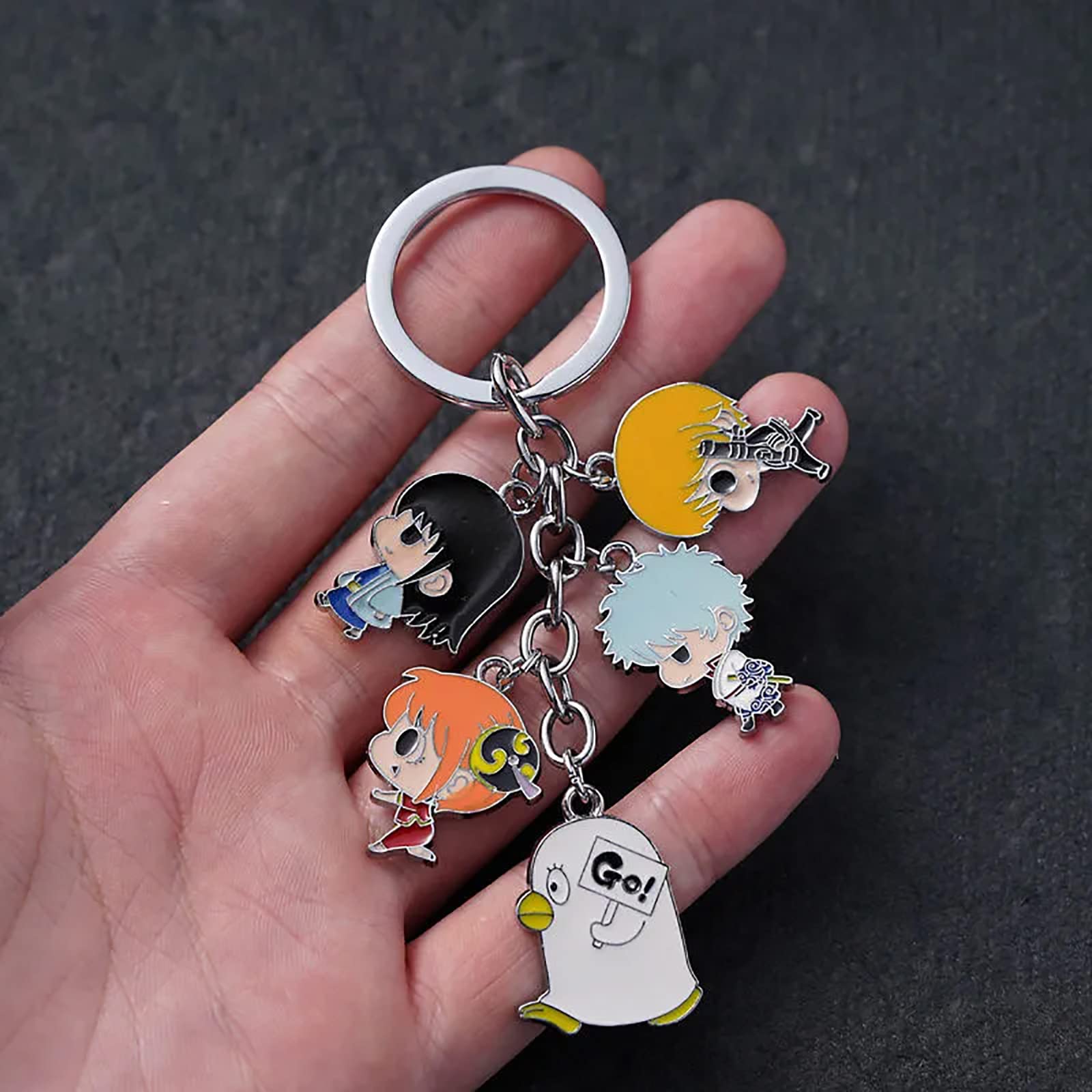 Amazon.co.jp: LAOMI 銀魂 キーホルダー 坂田銀時 神楽 土方十四郎